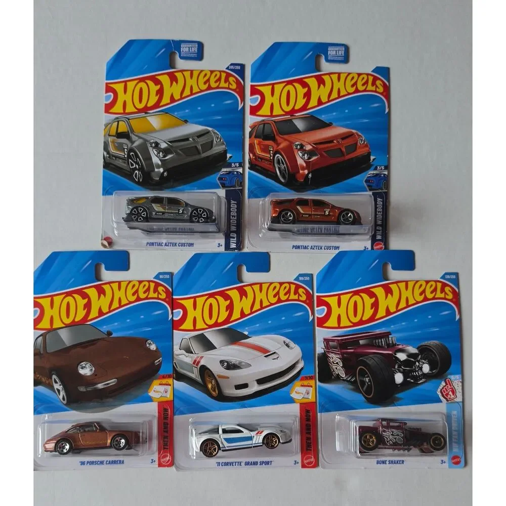 Hot Wheels 5-Car Set - Bone Shaker & Assortment - Diecast Toy Lot - New
